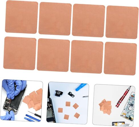HOMSFOU 20PCS منصات تبديد الحرارة النحاسية للهواتف المحمولة وأجهزة الكمبيوتر صفائح نحاسية موصلة لاتصالات GPU ووحدات المعالجة المركزية MINI MINI in Kuwait