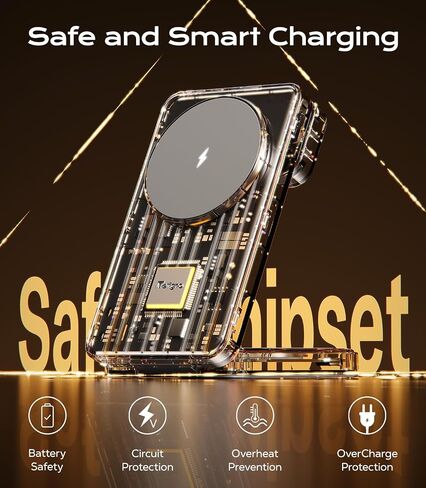 3 في 1 شاحن لاسلكي مغناطيسي لأجهزة Apple ، 15W Fast-Mag-Safe Station قابل للطي متوافق مع iPhone 17 16 15 14 13 12 ، Watch Charger Stand for Apple Watch & Airpods ، Black in Kuwait