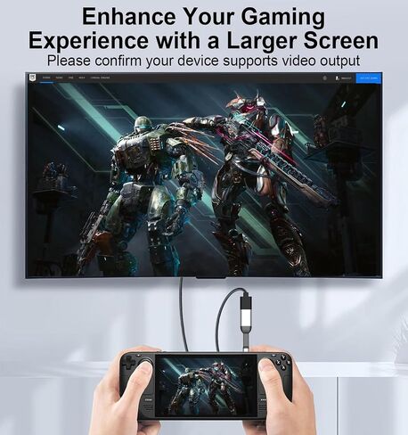 USB C Type-C إلى محول HDMI ، الهواتف إلى TV HDMI 2.0 4K@60Hz 2K@144Hz 1080P@120Hz ، مع iPhone16/15 ، MacBook Pro/Air 2023 ، iPad Pro ، IMAC ، S23 ، XPS 17 ، Surface Book ، [Thunderbolt 3/4/4/5 in Kuwait