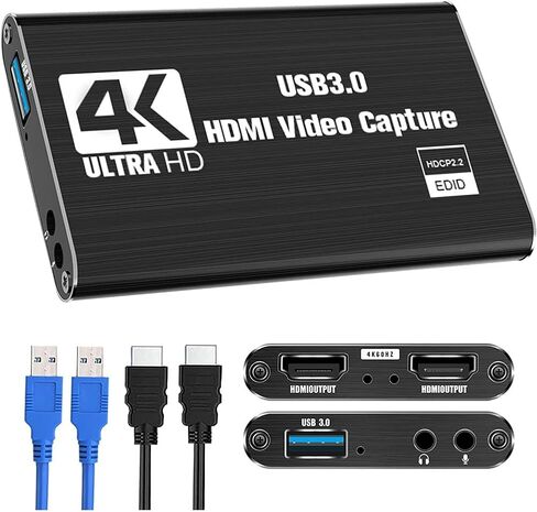 Video Capture Card, Switch Capture Card for Switch, 4K 1080P 60FPS for Streaming Video Recording for/DSLR/Camera in Saudi Arabia