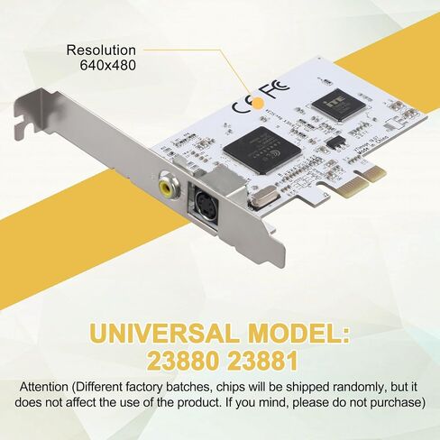 PCIE Expansion Card PCIE to AV Surveillance HD 640X480 Resolution Video Capture Card Image Capture Card in Saudi Arabia