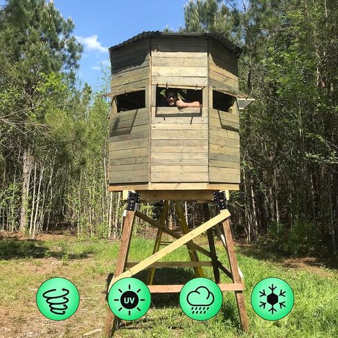Elevator Bracket with Screws, Deer Stand Brackets 4x4, Deers Blind with Powder Coating Outdoor for Hunting Box Elevated Platform Tree in Saudi Arabia