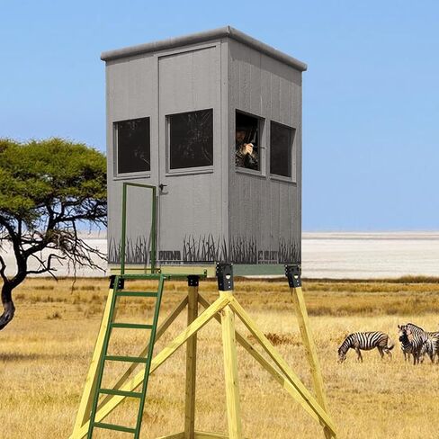 Elevator Bracket with Screws, Deer Stand Brackets 4x4, Deers Blind with Powder Coating Outdoor for Hunting Box Elevated Platform Tree in Saudi Arabia