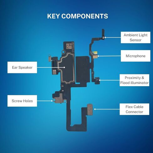 Ear Speaker Module and Face ID Sensor Proximity Light Flex Cable Assembly Replacement for iPhone 12 Pro Max in Kuwait