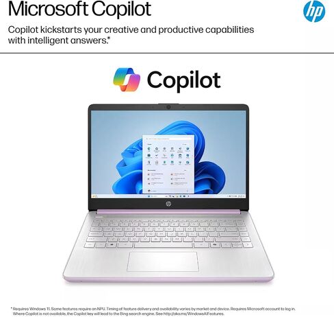 HP 2025 Student Business Laptop Computer - w/1 Year Office 365, 16GB RAM, 128GB UFS & 256GB SD Card, Ai Copilot Intel 4-Core Processor, HD Display, Windows 11 Pro(Rosegold) in Saudi Arabia