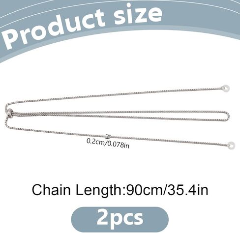 Earphone Cord Strap With Anti-Lost AirPods Chain Holder Stainless Steel Necklace with Adjustable Knot Wireless EarBuds Chain Lanyard Neck Cord Compatible with AirPods Pro 3 2 1 in Saudi Arabia