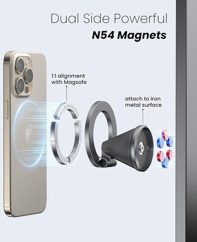 3 in 1 for Magsafe Car Mount - Magnetic Phone Holder for Car Dashboard, Gym Phone Holder, Golf Cart Phone Mount, 360° Rotation Cell Phone Holders for Your Car for iPhone16/15/14/13/12 Series in Saudi Arabia