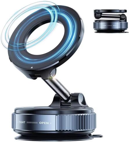 Vacuum Magnetic Phone Holder for Your car 106 LBS Extra Strong Suction Cup Phone Mount for Cell Phone Holders for Your Car - Gym - Mirror, Phone Holder for Recording Videos iPhone, Android in Saudi Arabia