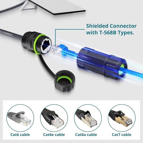 1 PCS Starlink Ethernet Adapter Gen 3/Mini ، مع كابل Ethernet Starlink المضاد للماء ، قابس SPX إلى محول RJ45 ، ناقل حركة 1200 ميجابت في الثانية ، توافق مرن Gen3/Mini و 3rd-Party Poe in Kuwait