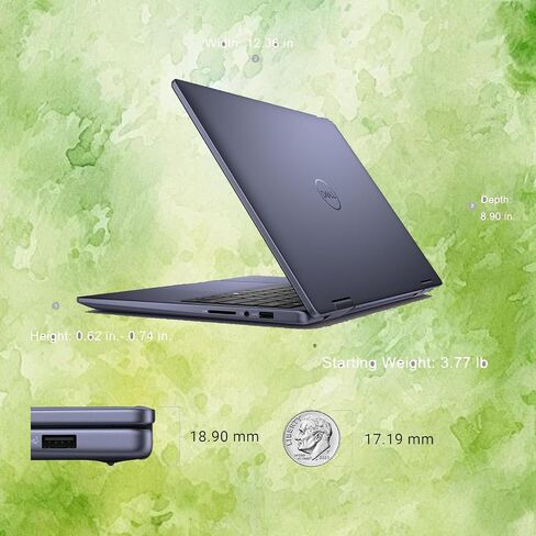 Dell Inspiron-14 2-in-1 Touchscreen Laptop • HDMI • 14-inch FHD+ IPS Display • AMD Ryzen 5 8640HS (Beat Intel i7-1255U) • Backlit KB • Fingerprint • Windows 11 Pro • 32GB RAM DDR5 • 1TB SSD in Saudi Arabia