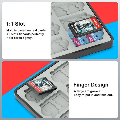 BRIBAT 80 Switch Game Case Compatible with Nintendo Switch 2/Switch/OLED/Lite, Magnetic Switch Game Cards Holder Case, Portable Hard Shell Games Cover Organizer Switches Gift Accessories, Black in Saudi Arabia