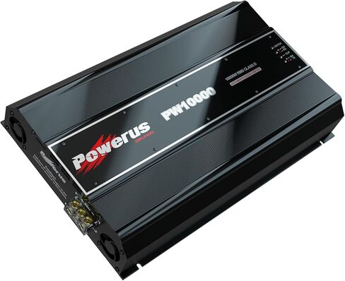 PW10000 1 OHM النطاق الكامل 1 قناة D CLASS D CAR CAR AMPLIFIER ، 10800W RMS @12.6V / 11900W @14.4V ، MONOBLOCK ، BASS BOOST ، HPF / LPF CROSSOVER ، in Kuwait