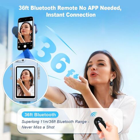 Vlog Selfie Monitor Screen for iPhone/Android, 4K with Magnetic Mount & 36ft Bluetooth Remote, 1800mAh Battery, for Vlogging, TikTok Live, YouTube Streaming in Saudi Arabia