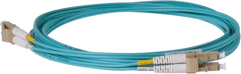 SpeedyFiberTX - 1-Pack 200 Feet Multimode 40G 100G OM4 50/125 Fiber Patch Cable, Duplex LC to LC, Slim Aqua Fire Retardant Plenum OFNP Cable Jacket in Saudi Arabia