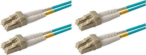 SpeedyFiberTX - 1-Pack 200 Feet Multimode 40G 100G OM4 50/125 Fiber Patch Cable, Duplex LC to LC, Slim Aqua Fire Retardant Plenum OFNP Cable Jacket in Saudi Arabia