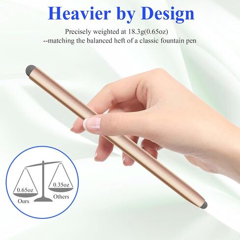قلم 2-in-1 القلم لللمس مع مغناطيسي ، Kenkor 2PCS القلم اللوحي لأبل ipad/mini/mini/pro/iphone/android/huawei/samsung/galaxy جميع أجهزة الشاشة التي تعمل باللمس العالمي (أسود/ذهبي) in Kuwait