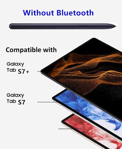 Tab S7 S Pen (WithBluetooth) Replacement for Samsung Galaxy Tab S7, Tab S7+ Plus All Versions Touch Stylus Pen with 5*Tips/Nibs (Mystic Black) in Kuwait