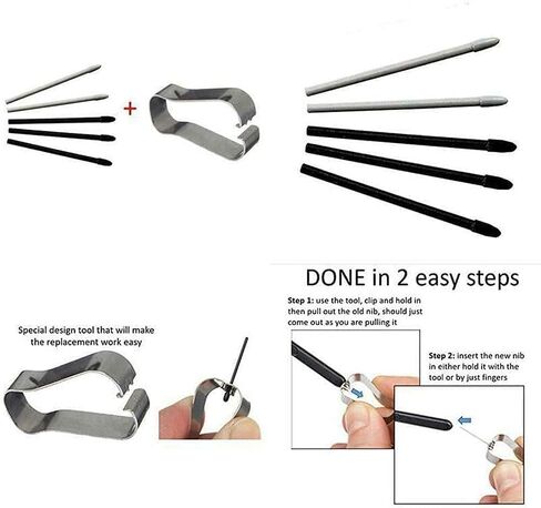 Tab S7 S Pen (WithBluetooth) Replacement for Samsung Galaxy Tab S7, Tab S7+ Plus All Versions Touch Stylus Pen with 5*Tips/Nibs (Mystic Black) in Kuwait