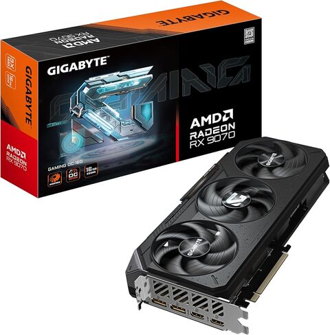 Gigabyte Radeon RX 9070 Gaming OC 16G CARDATICS-16GB GDDR6 ، 256bit ، PCI-E.0 ، 2700 MHz Core ، 2 X DisplayPort ، 2 X HDMI ، GV-R9070GAMING OC-16GD in Saudi Arabia
