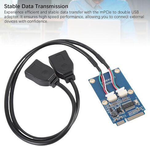 Tangxi Mini PCI E to USB Riser Card, MPCIE to Double USB 2.0 Expansion Card, High Speed Data Transmission, Easy to Install and Convenient to Use in Saudi Arabia
