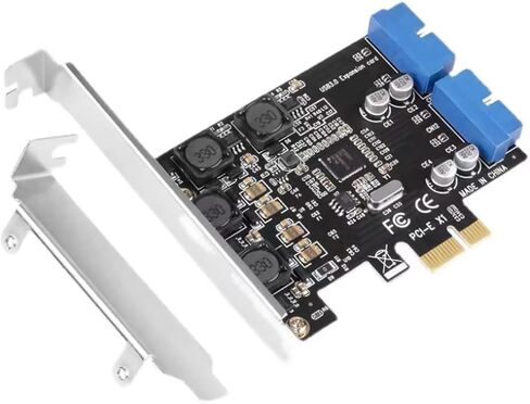 PCIE to Internal 19-Pin Header USB3.0 Expansion Card Up to 5Gbps Data Transfer Support PCI-E X1 X4 X8 X16 for Desktop PC in Saudi Arabia