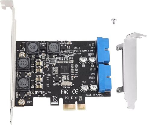 PCIE to Internal 19-Pin Header USB3.0 Expansion Card Up to 5Gbps Data Transfer Support PCI-E X1 X4 X8 X16 for Desktop PC in Saudi Arabia
