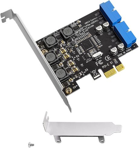 PCIE to Internal 19-Pin Header USB3.0 Expansion Card Up to 5Gbps Data Transfer Support PCI-E X1 X4 X8 X16 for Desktop PC in Saudi Arabia