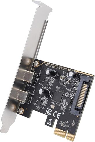 Sanpyl USB 3.2 Gen1 Card Asm1042 Chip PCIe to type C Card 2 Port 5GBPS لمستخدمي كمبيوتر سطح المكتب in Saudi Arabia