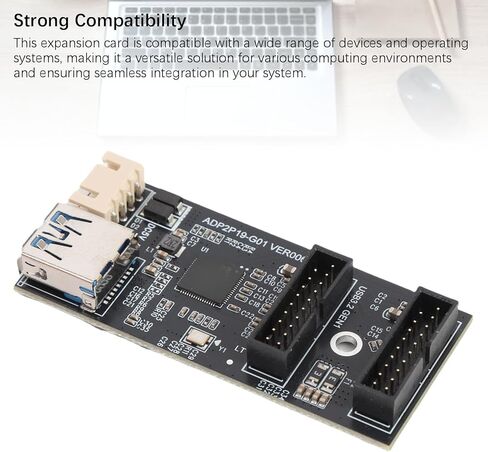 TANGXI USB 3.2 إلى بطاقة توسيع مزدوجة 19Pin ، رأس PCIE USB 3.2 Gen1 5GBPS PLANE HEADER مع موصل 19PIN مزدوج ، لخليج حالة الكمبيوتر الأمامي in Saudi Arabia