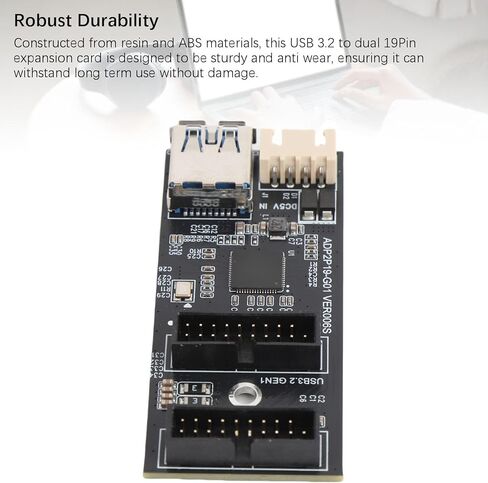 TANGXI USB 3.2 إلى بطاقة توسيع مزدوجة 19Pin ، رأس PCIE USB 3.2 Gen1 5GBPS PLANE HEADER مع موصل 19PIN مزدوج ، لخليج حالة الكمبيوتر الأمامي in Saudi Arabia