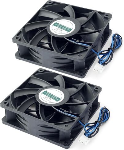 2 Pack XY-12038B2H High Air Volume EC-Fan fit for hte12038d Fan 110V-220V 0.06A 50/60HZ 12CM 120×120×38mm for Ice Maker Cabinet Cooling in Saudi Arabia