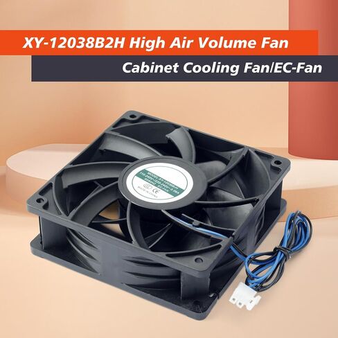 2 Pack XY-12038B2H High Air Volume EC-Fan fit for hte12038d Fan 110V-220V 0.06A 50/60HZ 12CM 120×120×38mm for Ice Maker Cabinet Cooling in Saudi Arabia