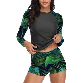 Women's Rash Guard Shirts Long Sleeve UPF 50+ Two Piece Swim Shirt with Built in Bra in Saudi Arabia