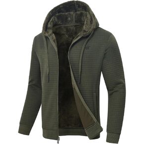 yuyangdpb Men's Zip Up Hoodie Heavyweight Fleece Sherpa Lined Sweatshirt Jackets Winter Warm Coats in Saudi Arabia