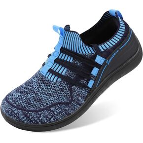 Scurtain Mens Walking Shoes Wide Toe Minimalist Barefoot Shoes for Men with Non-Slip Zero Drop Rubber Sole