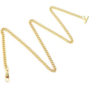Retro Pocket Watch Chain, Watch Chain Metal Pocket Watch Accessories 65cm for Decorate for Watch Accessories for Gift for Someone(Gold)