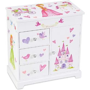 Jewelkeeper Jewelry Box for Girls with 3 Drawers, Princess Jewelry Boxes, Dance of the Sugar Plum Fairy and Spinning Princess Doll, Girls Gifts