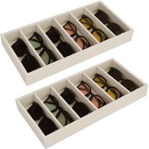 2 Pack Sunglasses Organizer Storage Glasses Holder Organizer Velvet Jewelry Tray, Glasses Organizer Sunglasses Tray Eyeglasses Sunglasses Display Velvet Tray for Jewelry Display Watch Tray