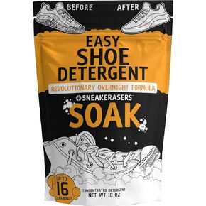 Overnight Soak, Shoe and Sneaker Cleaner, Easy Detergent for Sneakers athletic shoes, and more. No fuss!