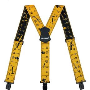 MELOTOUGH Men's Suspenders 2 Inch Wide Elastic Y Back Suspenders for Men Heavy Duty Suspender with Strong Clip for Pants