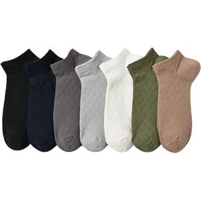 Men Thin Summer Spring Ankle Socks Colors 100% Pure Cotton Casual Style Home