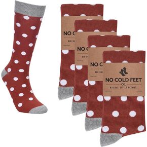 Fun Orange Colorful Novelty Socks for Men for Dress Casual Formal Groomsmen Wedding, 4 Pack