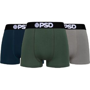 PSD Men's Basic Solid Boxer Briefs - 3 Inch Inseam Breathable and Supportive Men's Underwear with Moisture-Wicking Fabric