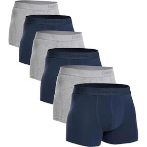 Comfneat Men's 6-Pack Trunks Cotton Spandex Underwear