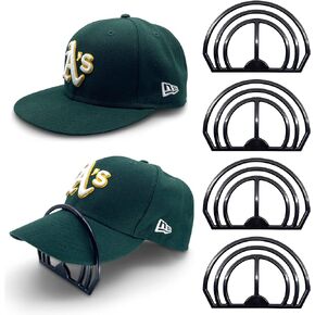Modern JP Hat Brim Bender (4-Pack) - Perfect Hat Curving Band, Steaming Optional - Convenient Hat Shaper Design with Dual Option Hat Bill Bender Slots - U.S. Patent Pending, Black