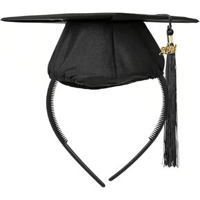 Graduation Cap Headband, Firm Anti-Fall Hairband for Graduation Cap, Hat Accessories for Graduates, Students, Women (Graduation Cap Not Included)