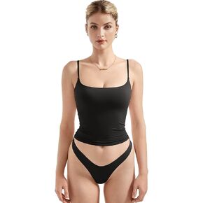 SUUKSESS Women Sexy Square Neck Tank Top Summer Y2K Going Out Basic Cami Shirt