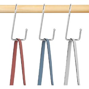 15 Pack Purse Hanger for Closet, Super Sturdy Purse Hooks, Hanging Backpack Bag Holder, Closet Organizers and Storage, Silver