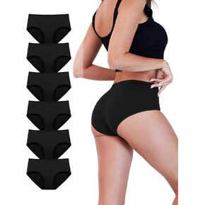 Underwear Women Pack Soft Cotton Mid/Low Rise Women's Panties 6 Pack