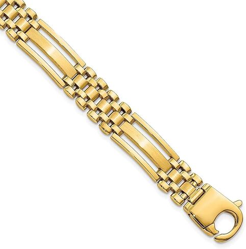 سوار سلسلة ربط رجالي من الذهب الأصفر عيار 14 قيراط مقاس 8.75 بوصة، مجوهرات فاخرة رائعة لهدايا رجالي للأب in Kuwait